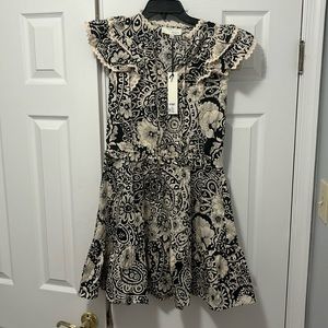 Pinch Black and White Floral Dress Size L